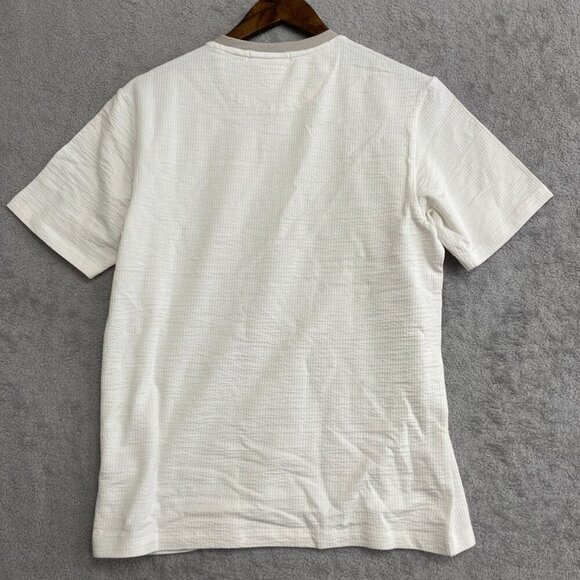 NEW Scotch & Soda Men's S White Short Sleeve Knit Tee Shirt - Picture 3 of 11